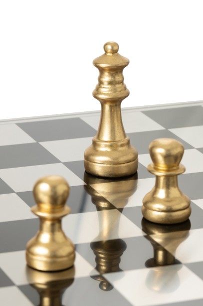 Chess Set and Board Gold/Black