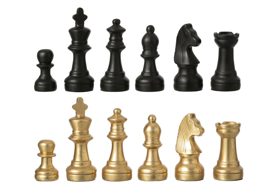 Chess Set and Board Gold/Black