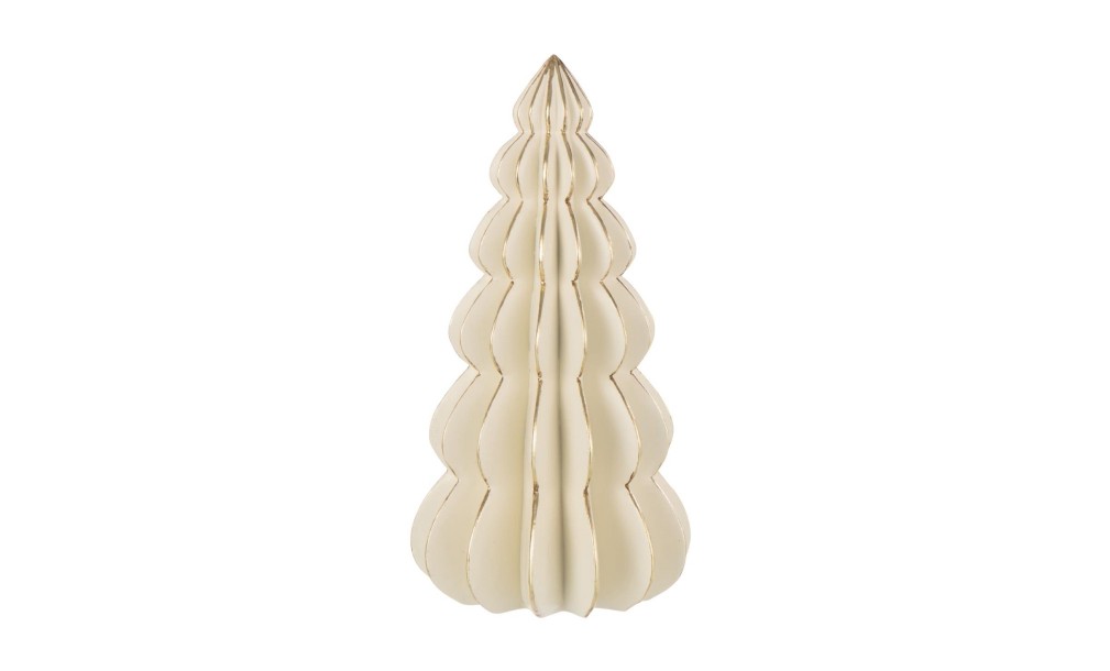 Tree Origami White/Gold Large (18x18x35cm)