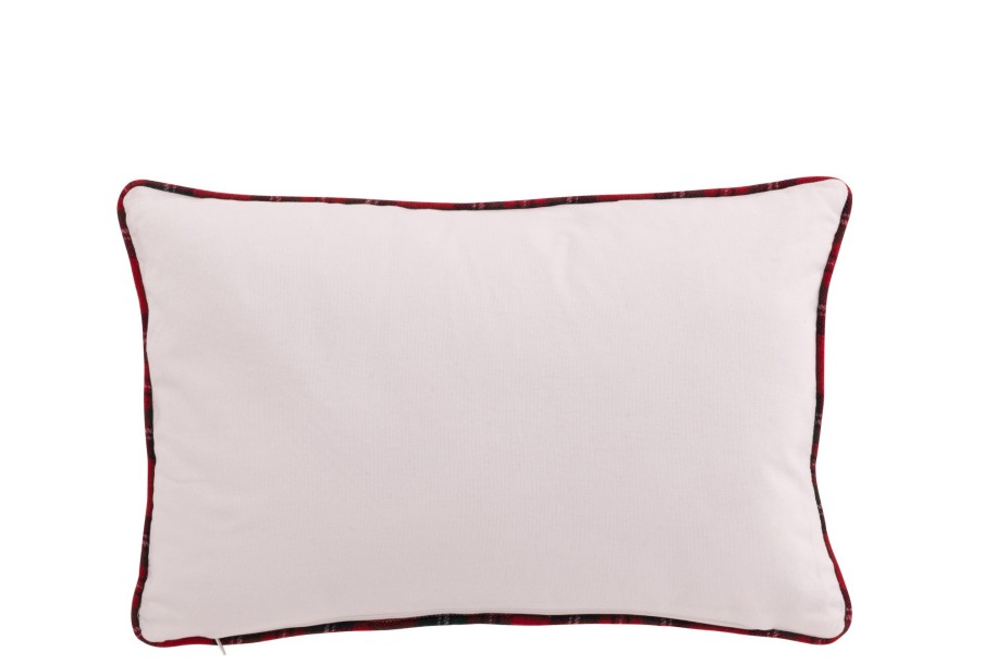 Christmas Stocking Cushion White/Red (45x30x15cm)