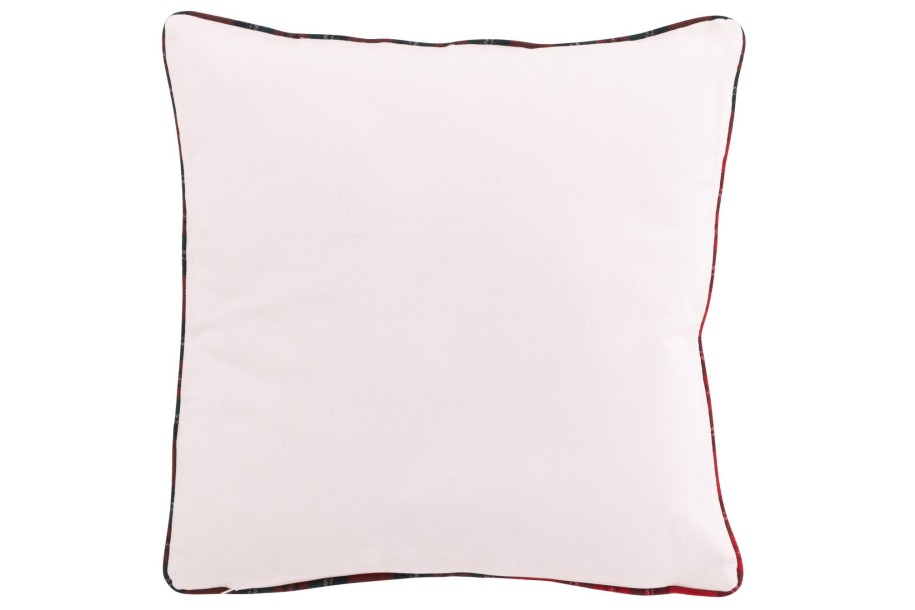Christmas Baubles Cushion White/Red (45x45x15cm)