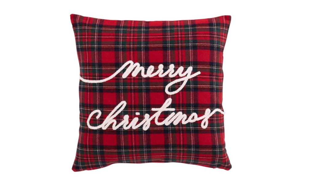 Merry Christmas Cushion Red/White (45x45x15cm)