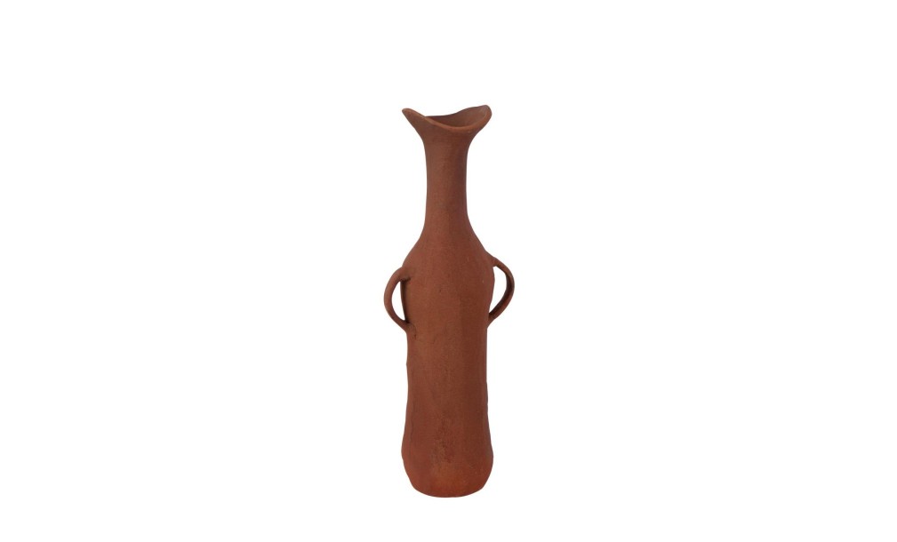 Vase Aluminium Terracotta Small (14x9x40cm)