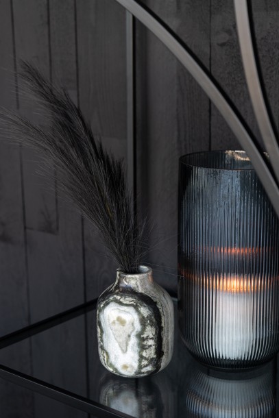 Vase Marble Black/Light Grey