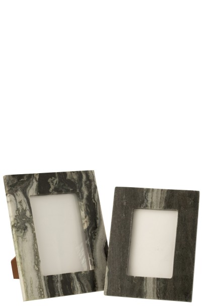 Photo Frame Marble Black/Light Grey L