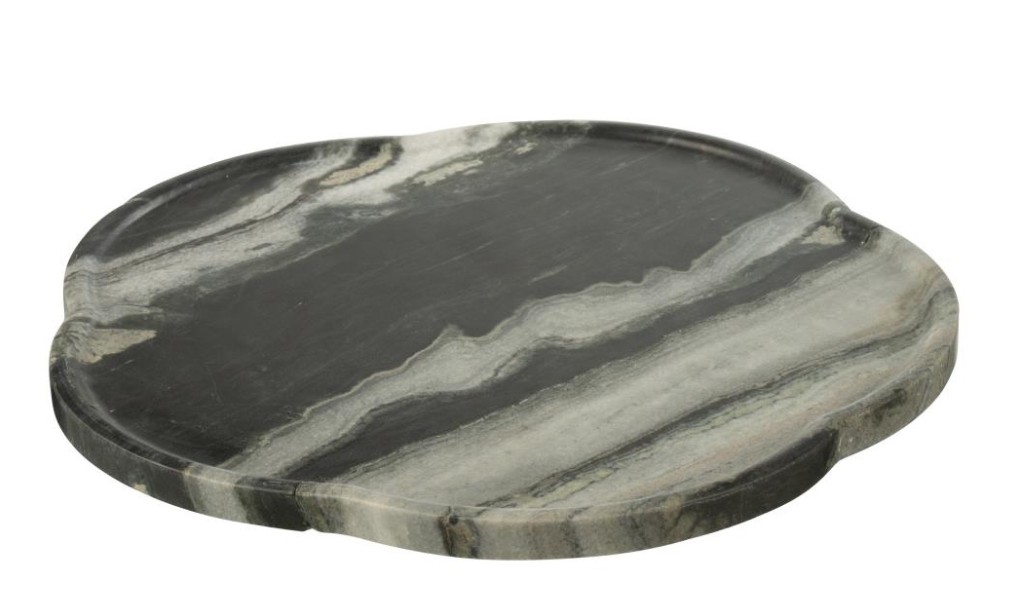 Serving Board Turning Marble Black/Light Grey