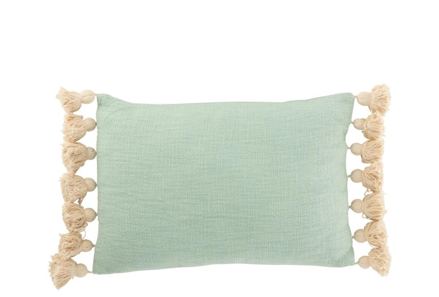 Cushion Pompom Blue