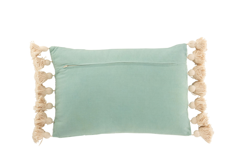 Cushion Pompom Blue