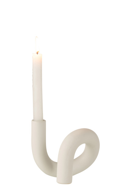 Torsion Candle Holder White