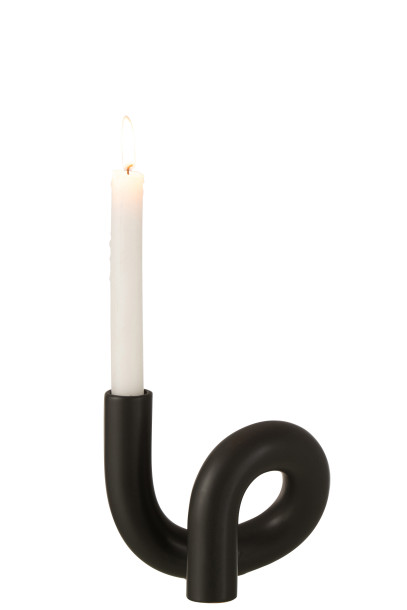 Torsion Candle Holder Black