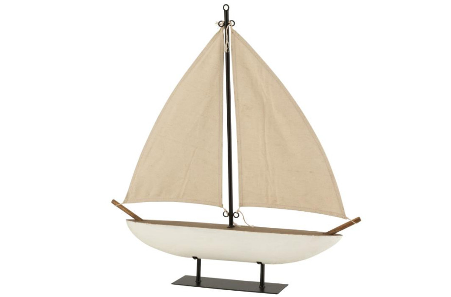 Sailing Boat Wood/Jute