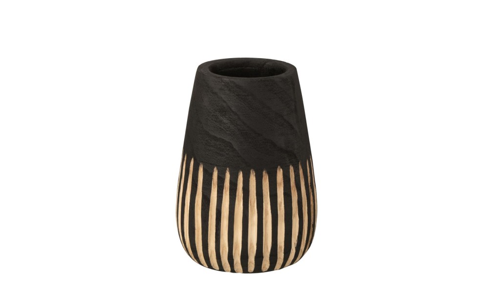 Line Paul Vase Black/Natural