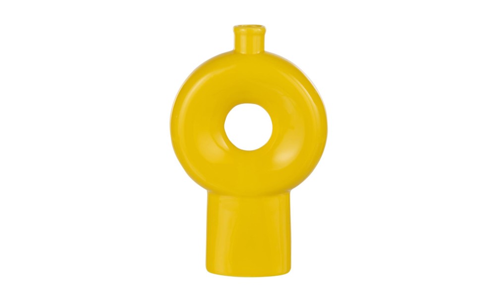 Abstract Shiny Vase Yellow L