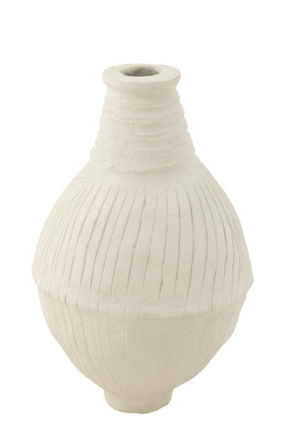 Laxmi Pot Paper Mache White