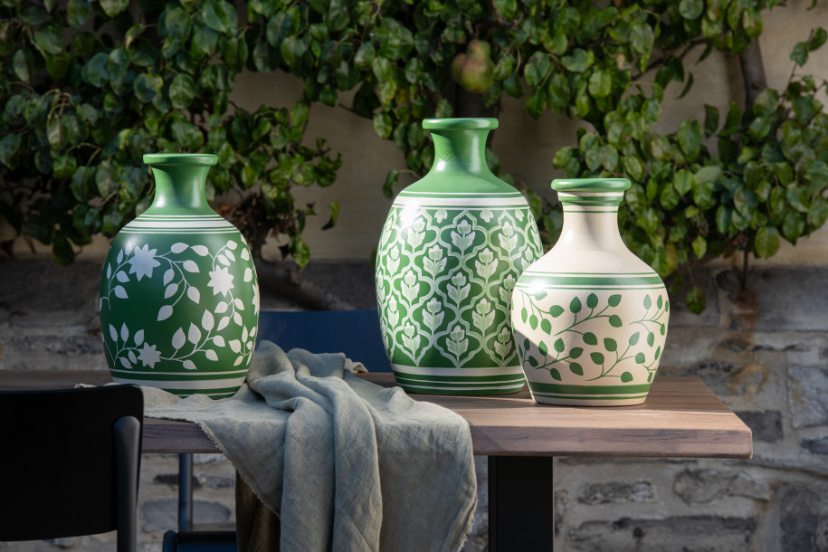 Green Leav Vase