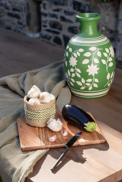 Green Leav Vase