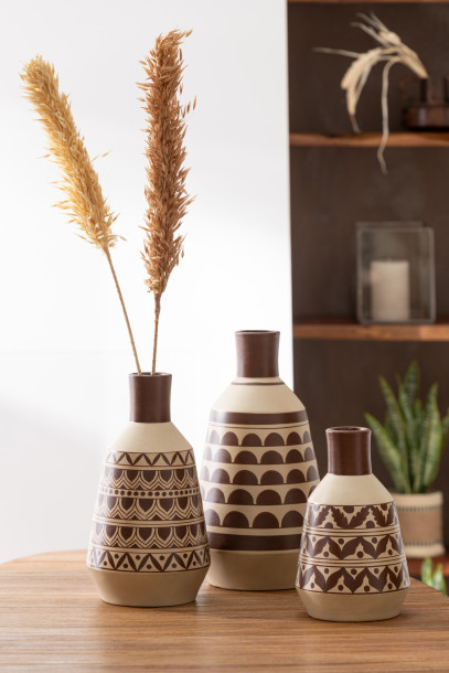 Leav Shapes Vase Beige/Brown