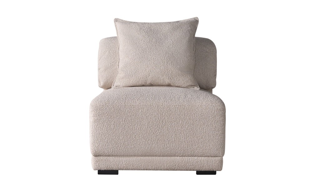 Nuvola Armless Sofa Section (Fabric: FIORD PLAIN col.102 (Cat. 3))
