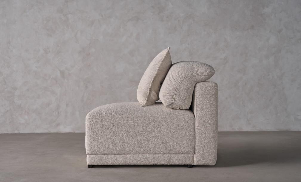 Nuvola Armless Sofa Section (Fabric: FIORD PLAIN col.102 (Cat. 3))