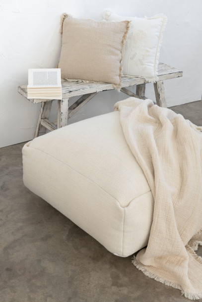 Fringed Beige I Cushion