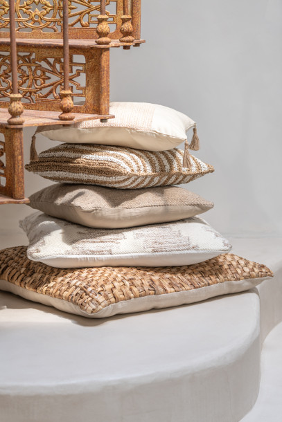 Woven Wool Beige Cushion