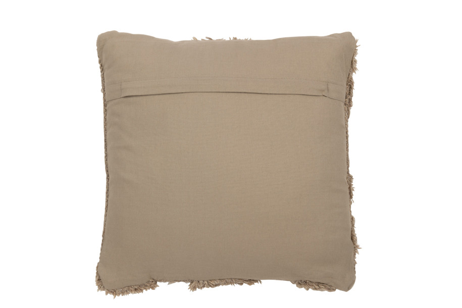 Tufted Curves Wool Beige Cushion
