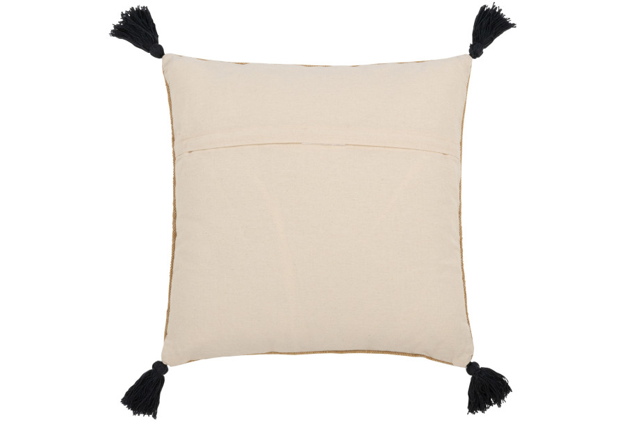 Triangles Cushion Natural/Black 