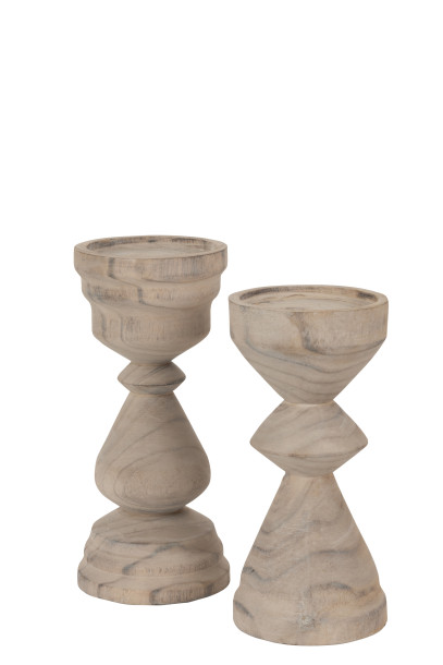 Candle Holder Iris Gray