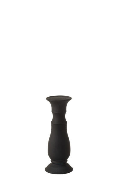 Candleholder Glass Matte Black S