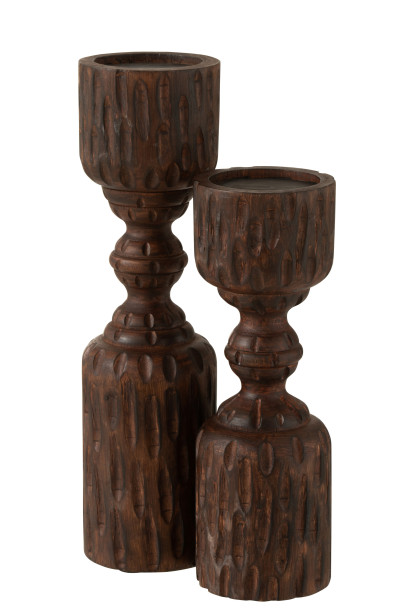 Pil Mango Candle Hold Brown L