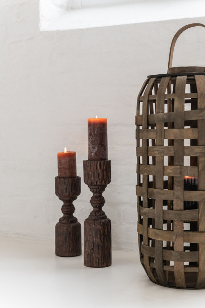 Pil Mango Candle Hold Brown L
