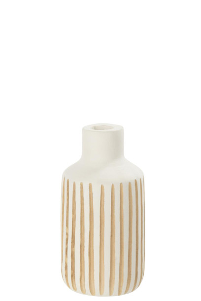 Notch White Vase S