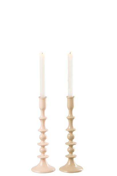 Melanie Pink Candlestick Assortment Of 2