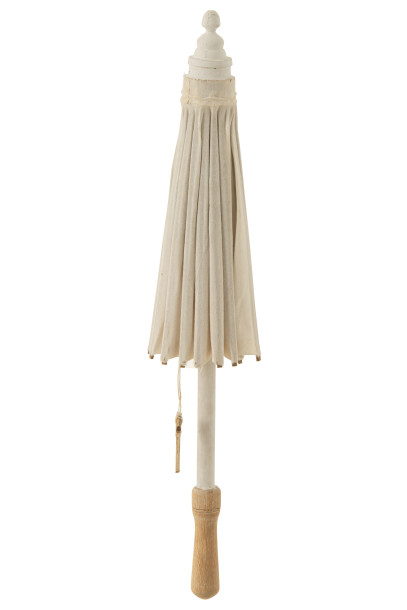 Parasol Outdoor Cotton/Wood White (48x48x57cm)