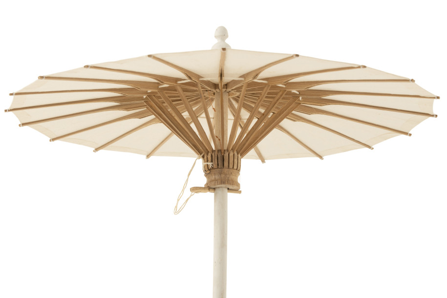 Parasol Outdoor Cotton/Wood White (48x48x57cm)