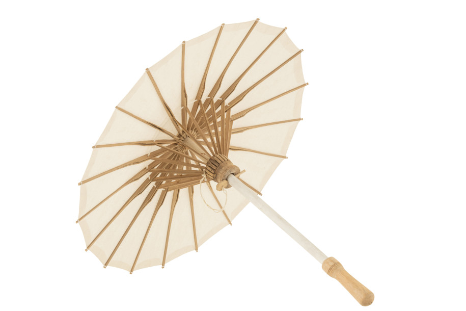 Parasol Outdoor Cotton/Wood White (48x48x57cm)