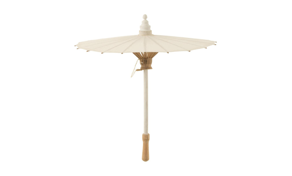 Parasol Outdoor Cotton/Wood White (48x48x57cm)