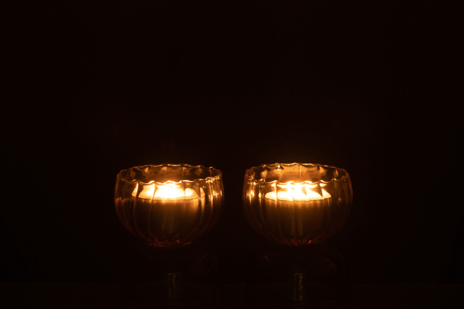 Half Glob Mix Candle Holder Assortment Of 2