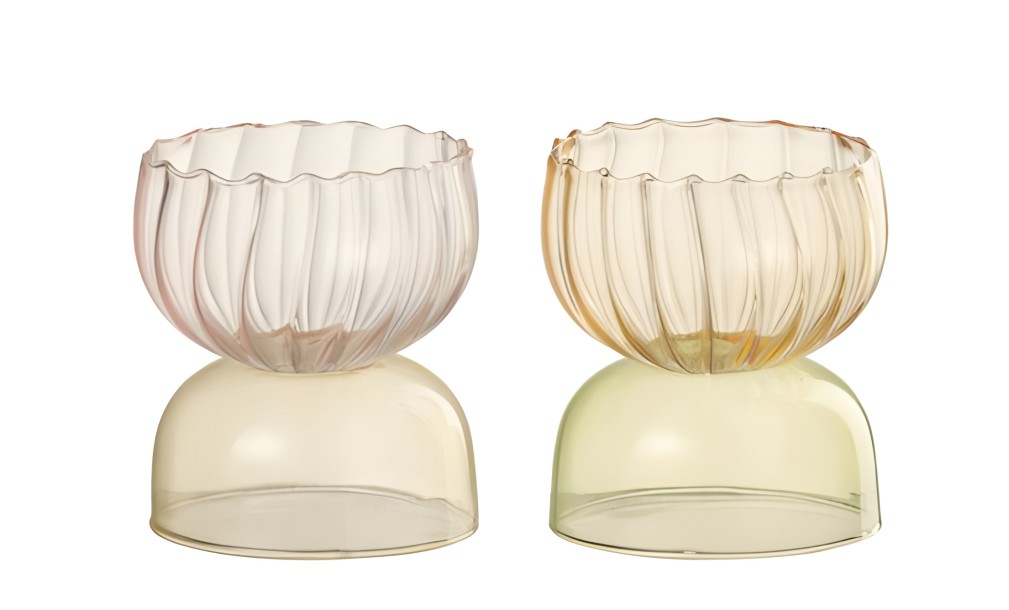 Half Glob Mix Candle Holder Assortment Of 2