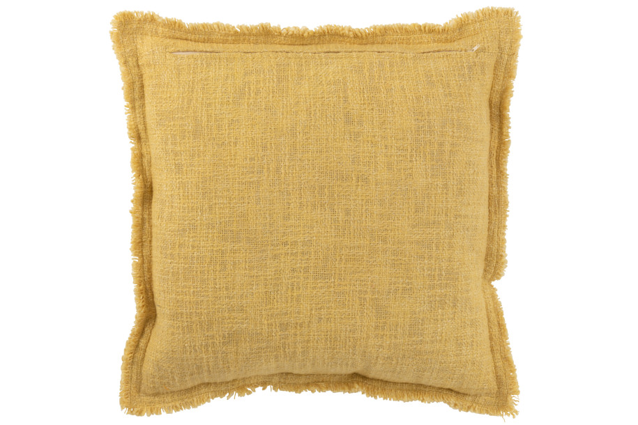 Fringes Mustard Cushion
