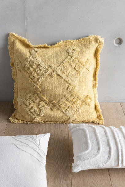 Fringes Mustard Cushion