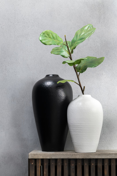 Ying Vase Ceramic Black L