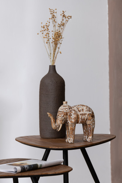 Enya Vase Bottle Brown L