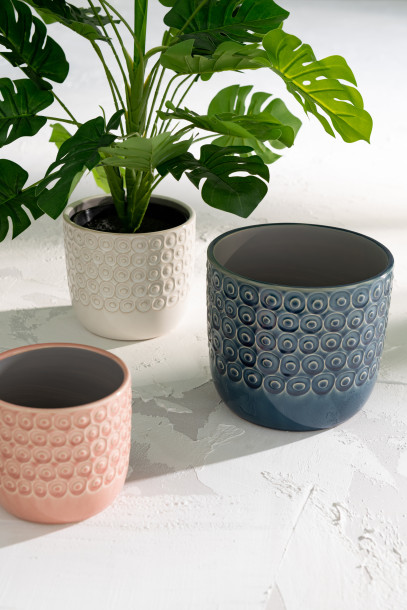 Flowerpot Ball Ceramic White M