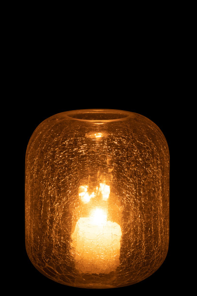 Crackle Hurricane Glass M