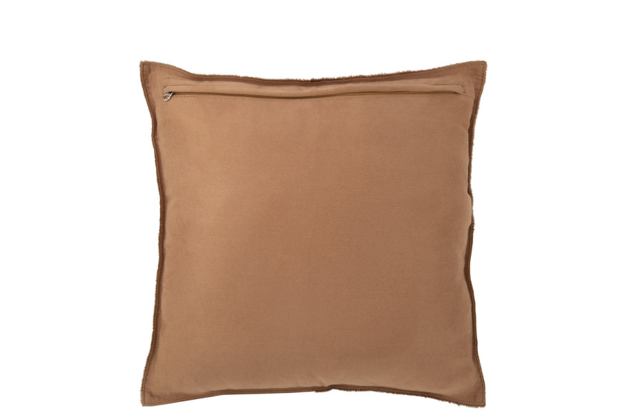 Cowhair Cushion Dark Camel