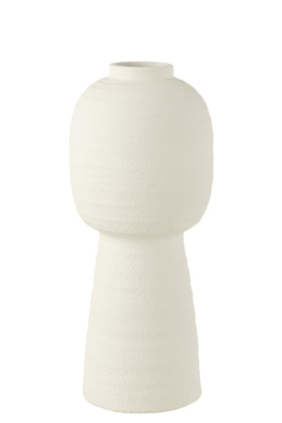 Lantern Vase Clay White L