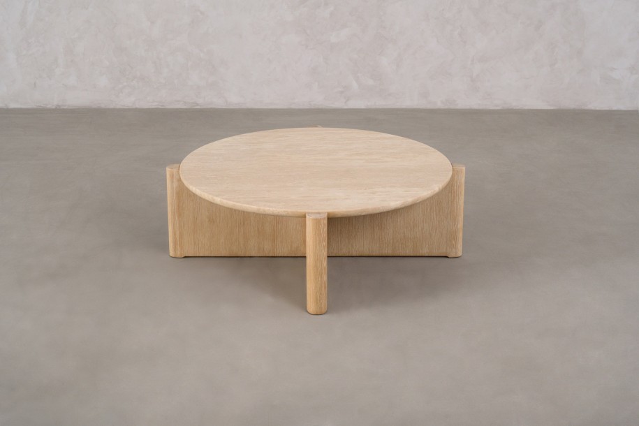 Pebble Coffee Table L Stone top D110