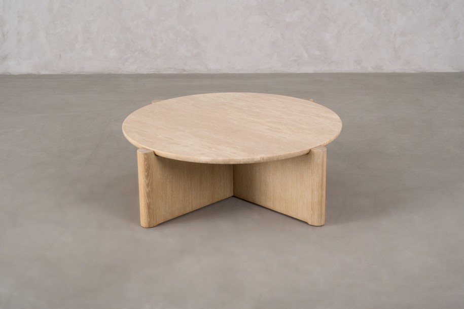 Pebble Coffee Table L Stone top D110