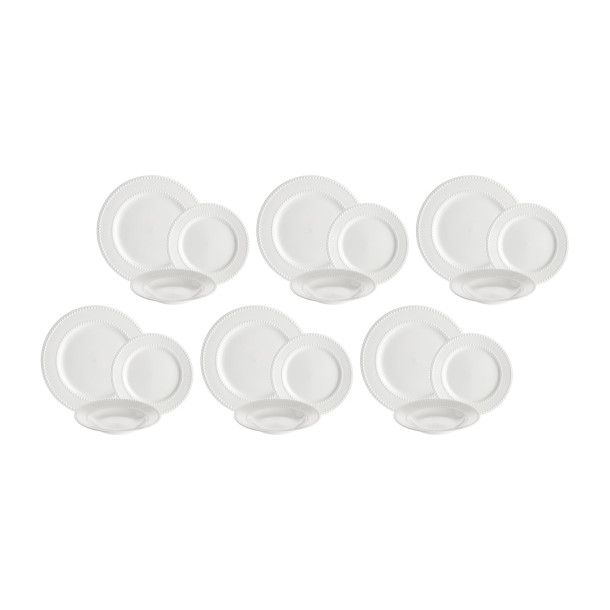 Collina Table Set 18 Pcs (dinner plate, salad plate, soup plate x 6 person)